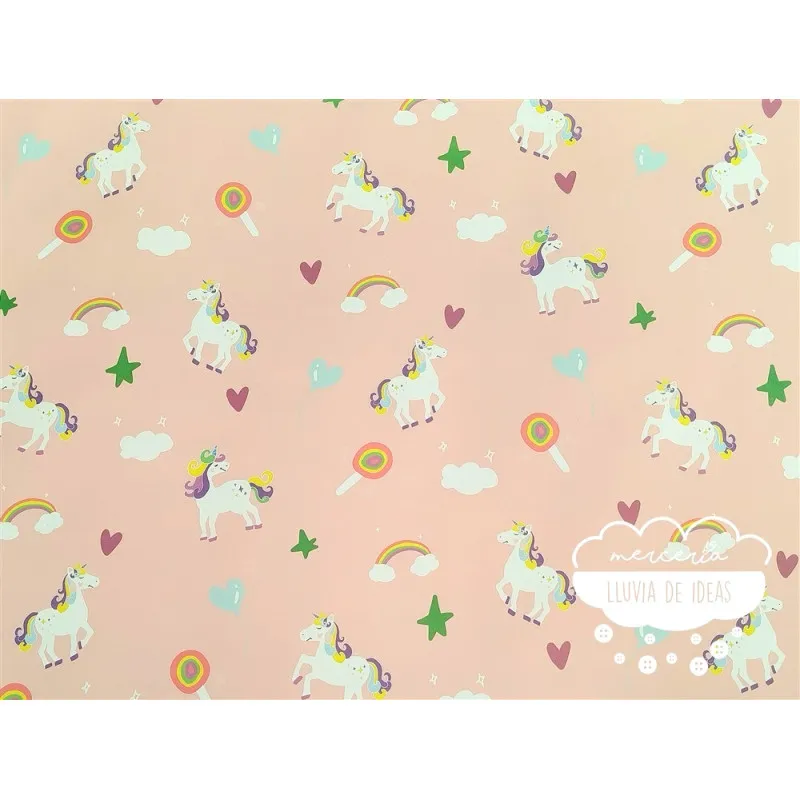 Tela impermeable Raincoat Unicornios