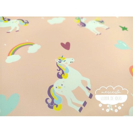 Tela impermeable Raincoat Unicornios