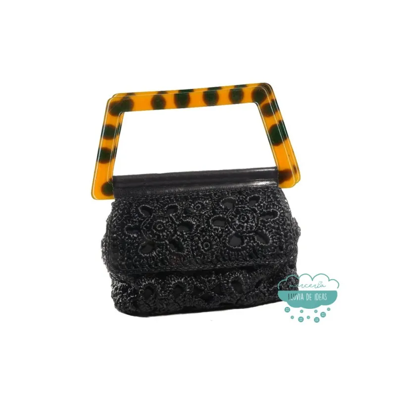 Asas rectangulares Carey para bolsos