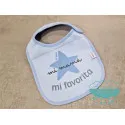 Babero Mamá Mi mamá mi favorita azul