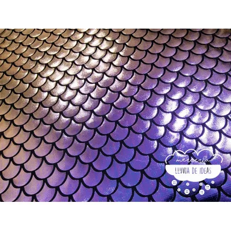 Punto lycra Sirena Violeta-oro
