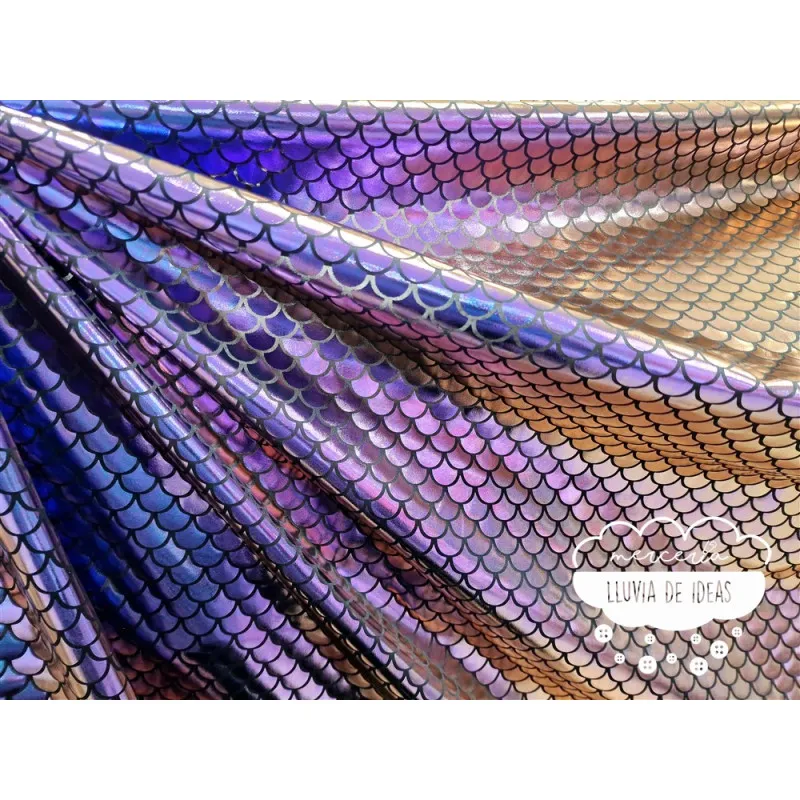 Punto lycra Sirena Violeta-oro