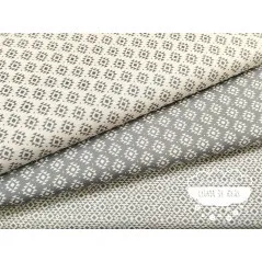 Algodón estampado Geometric gris