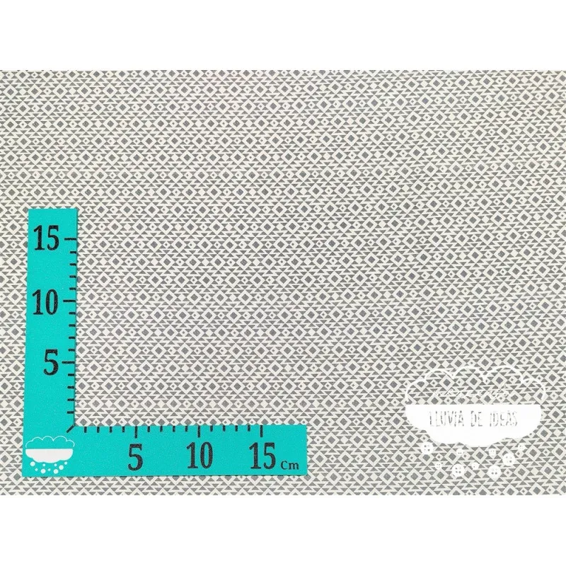 Algodón estampado Geometric gris