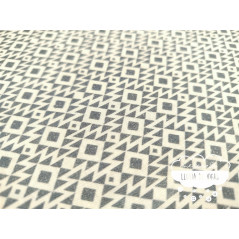 Algodón estampado Geometric gris