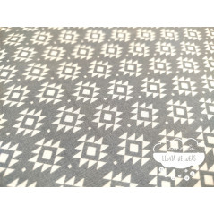 Algodón estampado Geometric gris