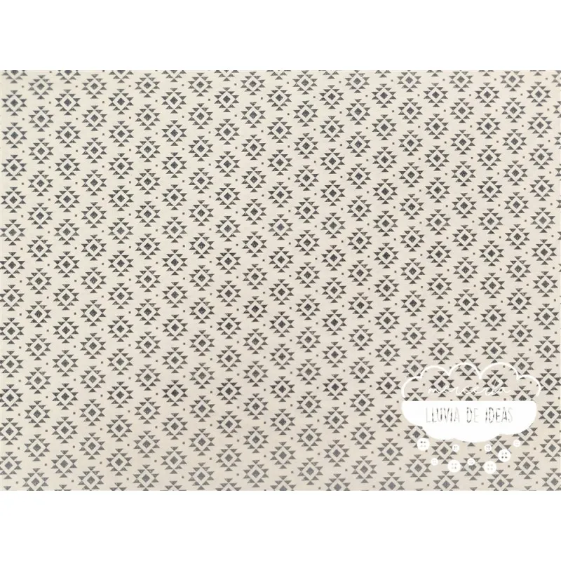 Algodón estampado Geometric gris