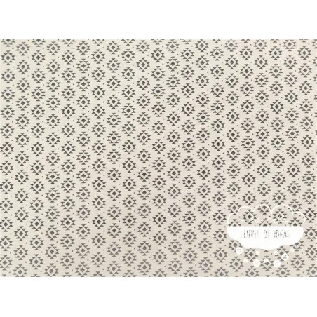 Algodón estampado Geometric gris