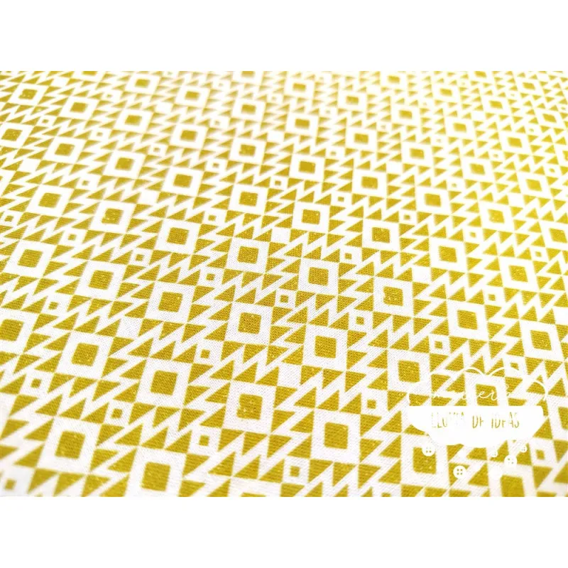 Algodón estampado Geometric pistacho