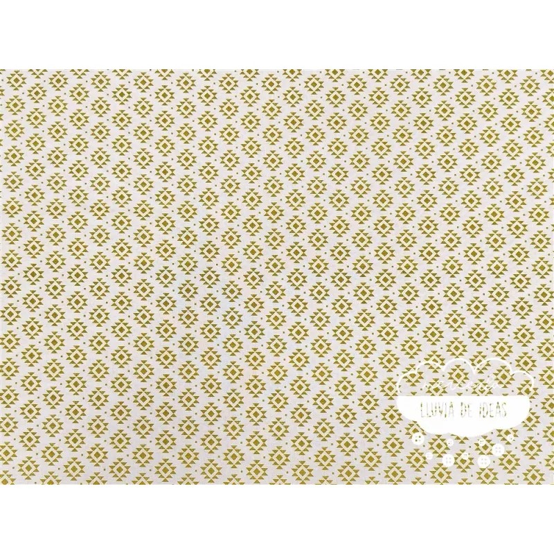 Algodón estampado Geometric pistacho
