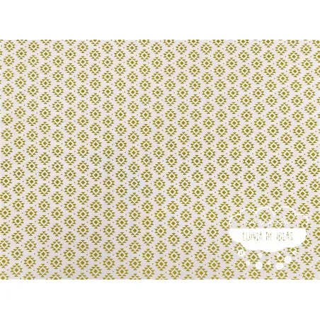Algodón estampado Geometric pistacho