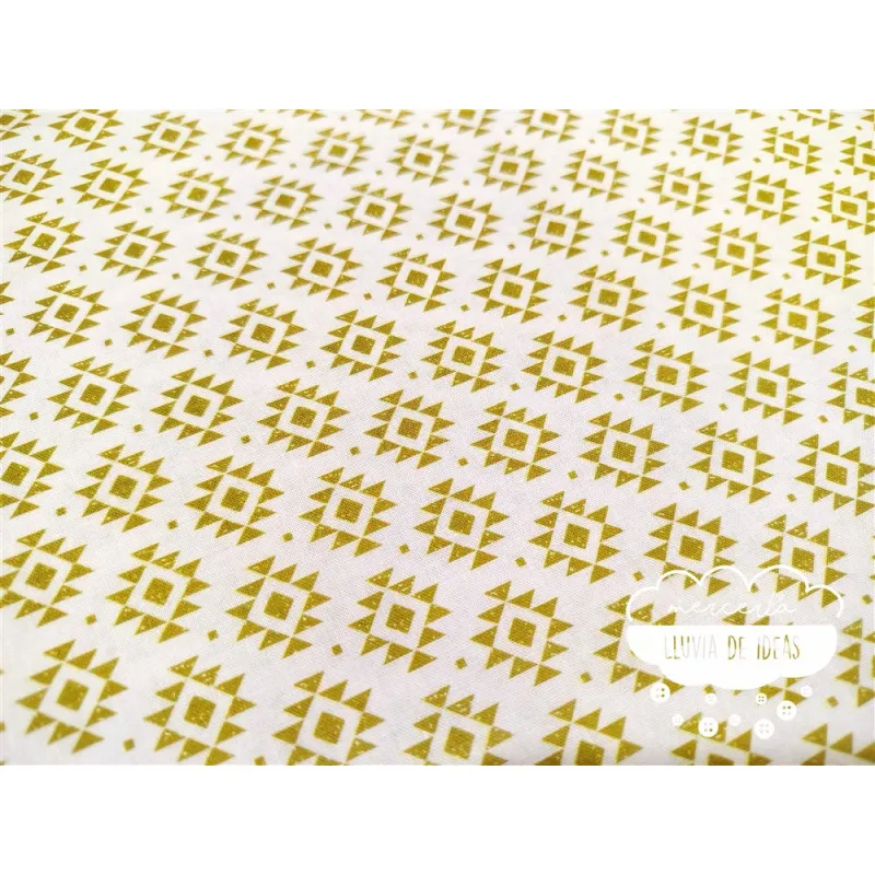 Algodón estampado Geometric pistacho