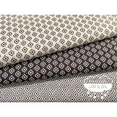 Algodón estampado Geometric negro