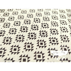 Algodón estampado Geometric negro