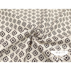 Algodón estampado Geometric negro