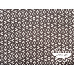 Algodón estampado Geometric negro
