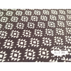 Algodón estampado Geometric negro
