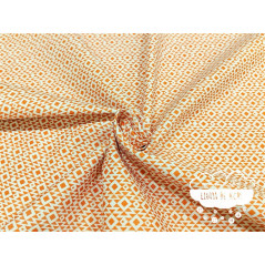Algodón estampado Geometric coral