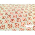 Algodón estampado Geometric coral