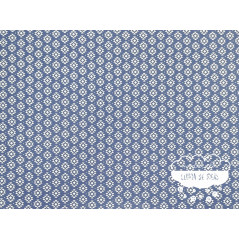Algodón estampado Geometric marino