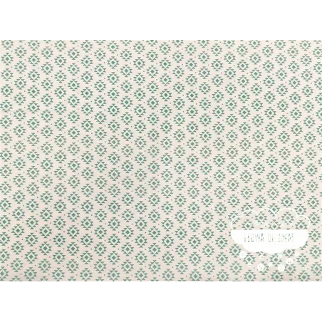 Algodón estampado Geometric Verde agua