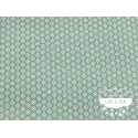Algodón estampado Geometric Verde agua