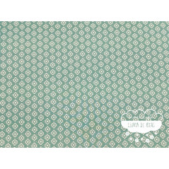 Algodón estampado Geometric Verde agua