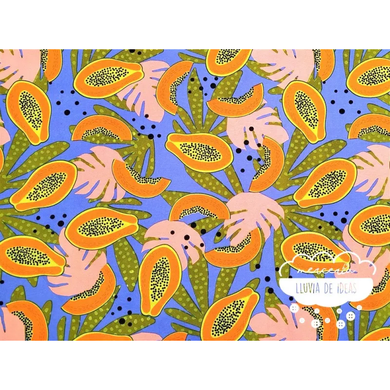 Loneta estampada Papayas