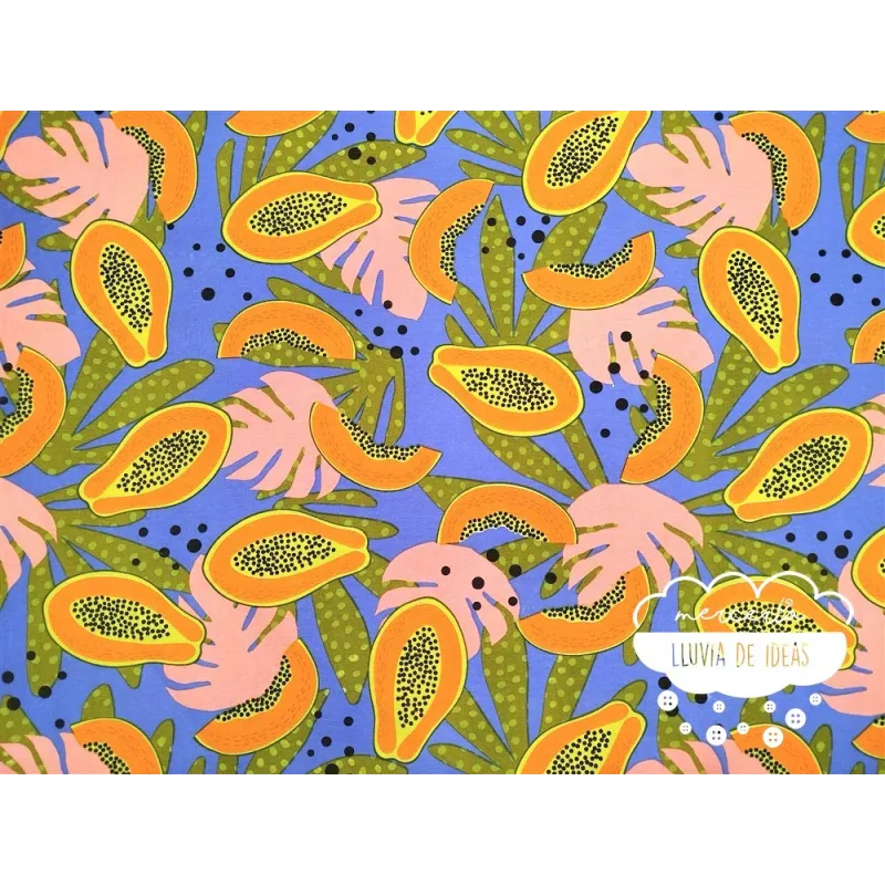 Loneta estampada Papayas