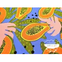 Loneta estampada Papayas