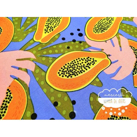 Loneta estampada Papayas