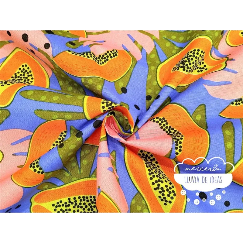 Loneta estampada Papayas