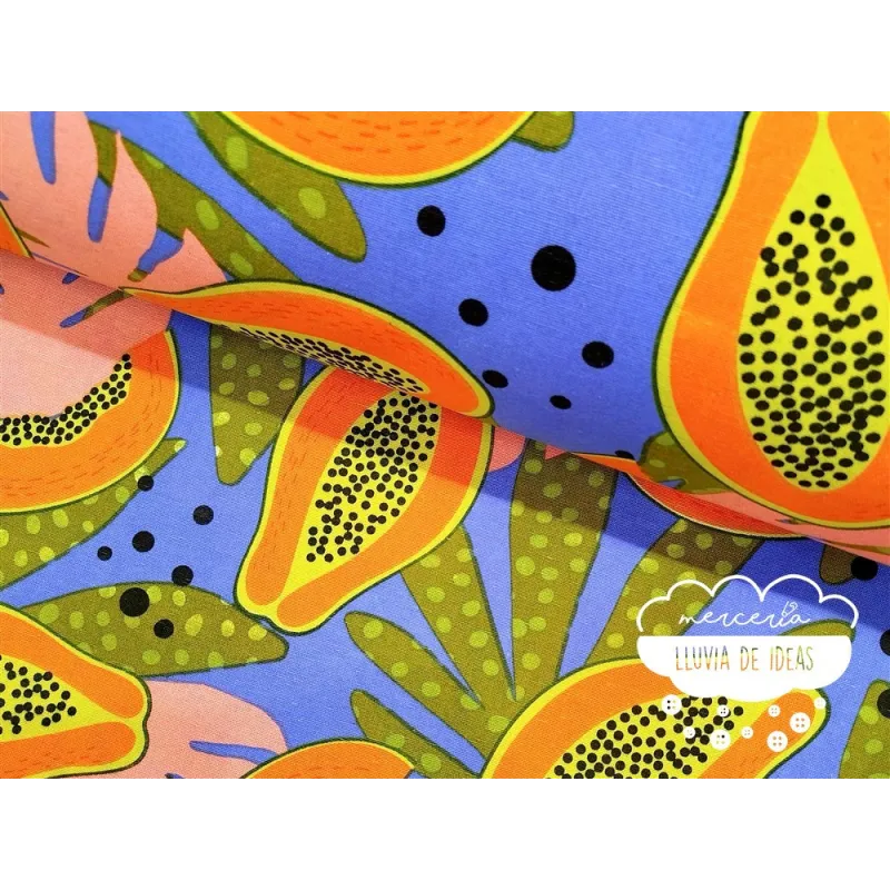 Loneta estampada Papayas