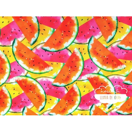 Half Panamá estampado Sandías