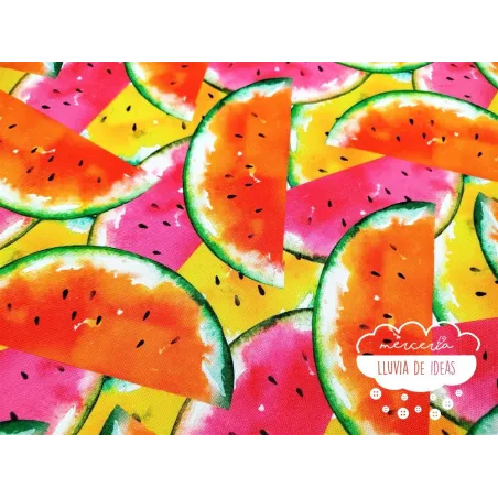 Half Panamá estampado Sandías