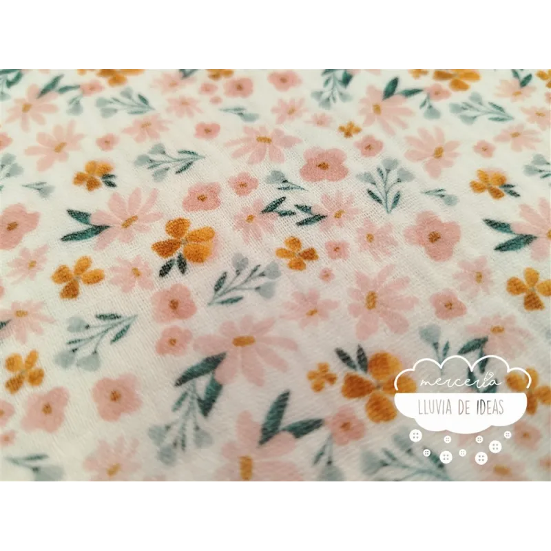 Muselina infantil Flores