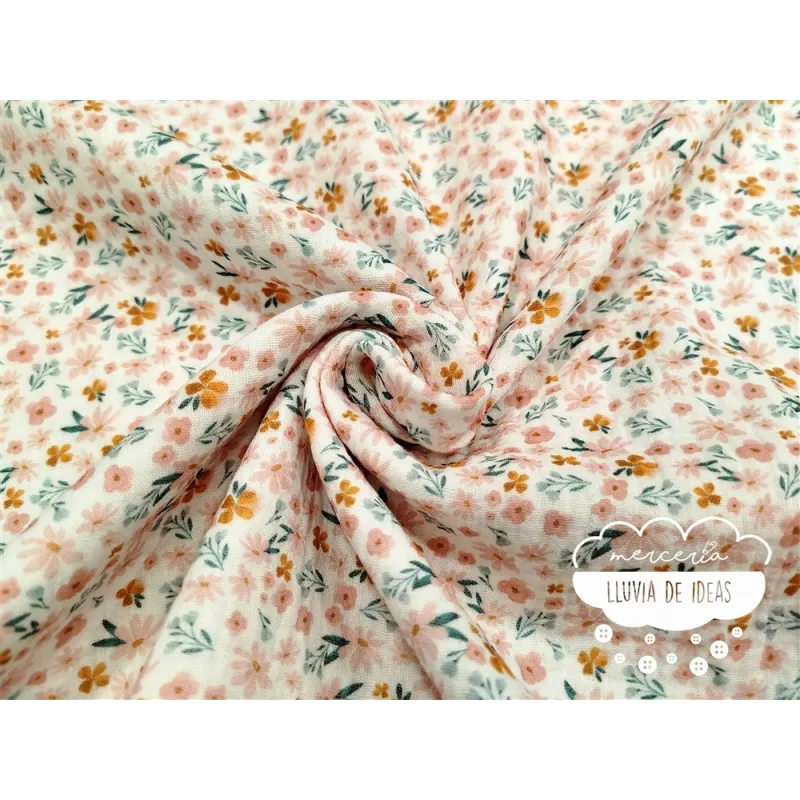 Muselina infantil Flores