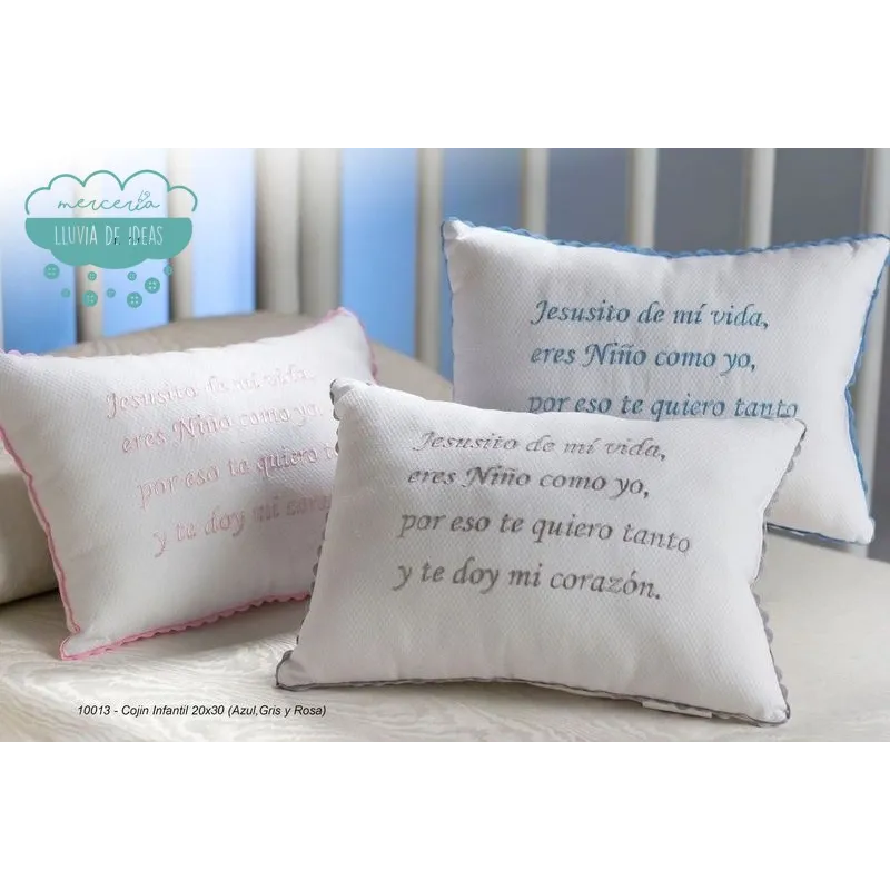 Cojín infantil bordado Jesusito de mi vida
