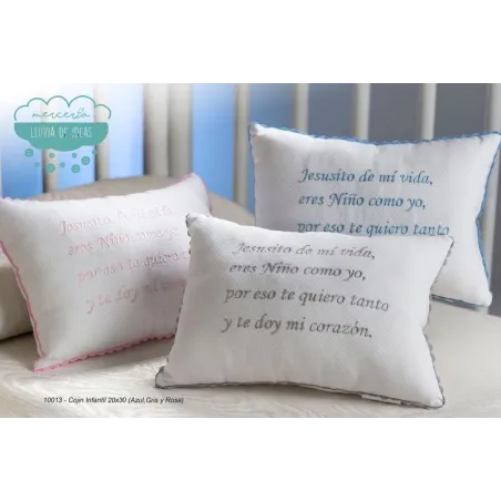 Cojín infantil bordado Jesusito de mi vida