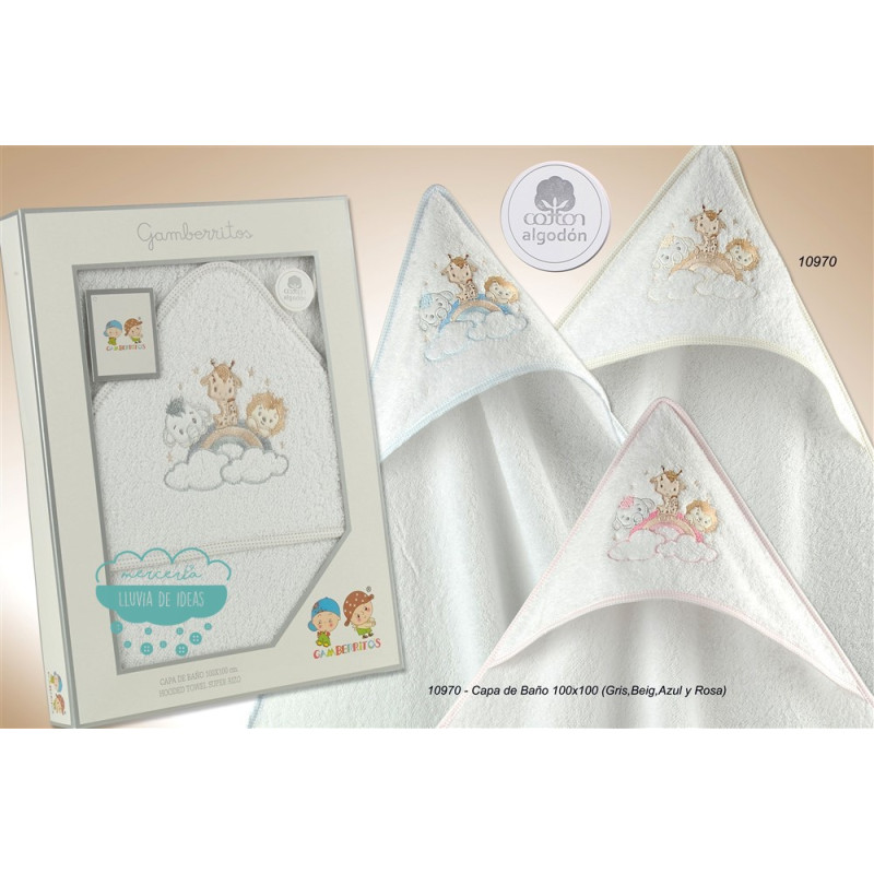 Capa de baño bordada Animales Capa de baño bordada Animales