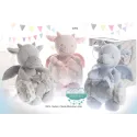 Peluche con manta Dragón rosa