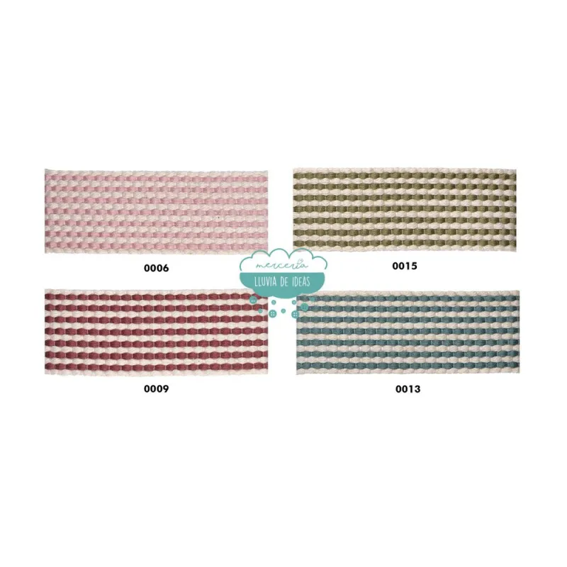 Cinta de mochila tejida bicolor