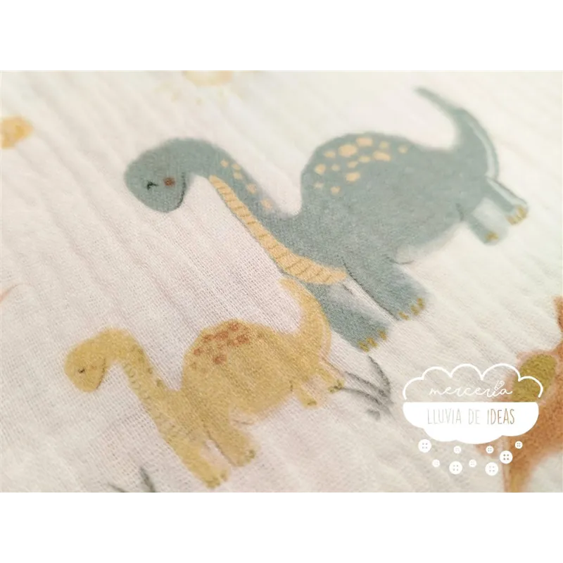 Muselina infantil Dinosaurios