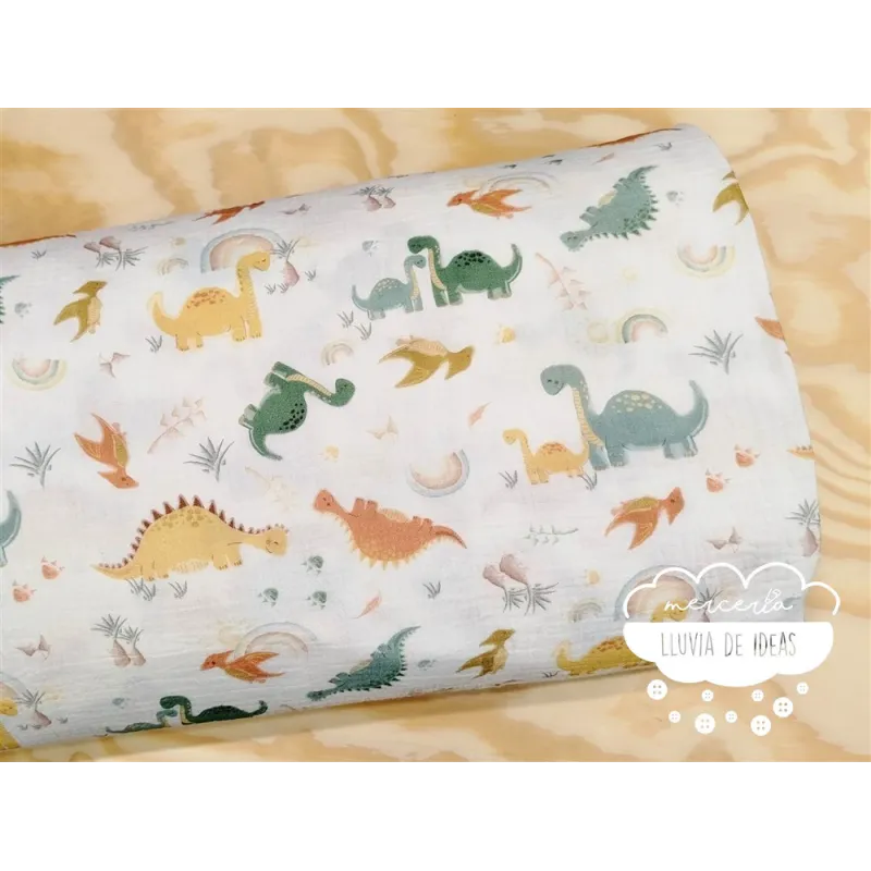 Muselina infantil Dinosaurios