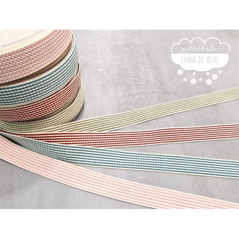 Cinta de mochila tejida bicolor