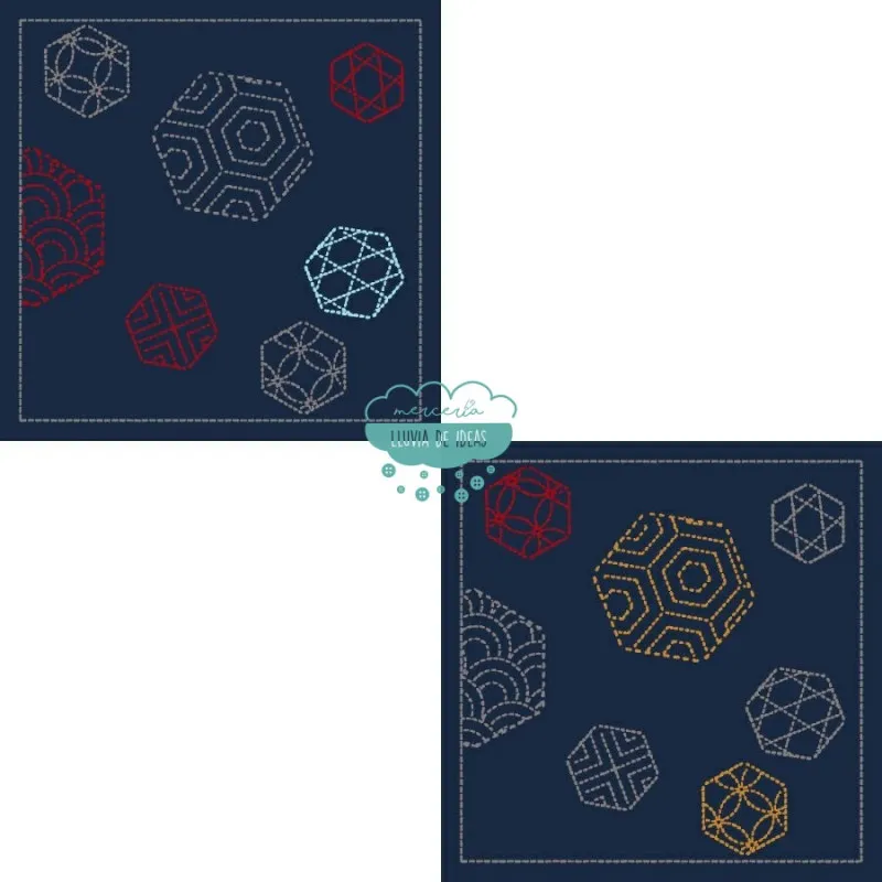 Tela Sashiko Seigaiha