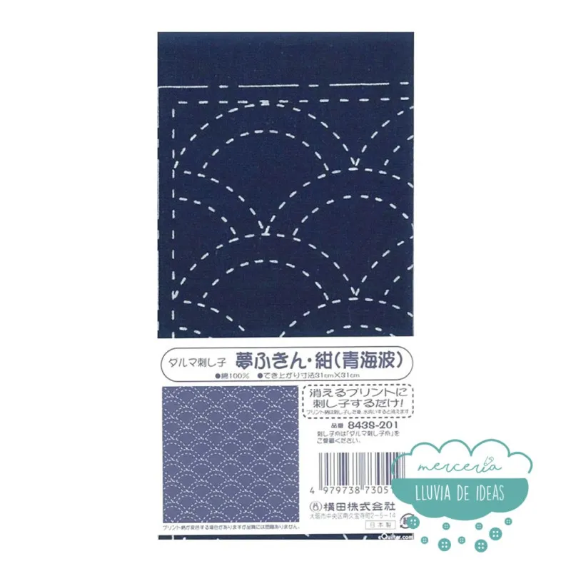 Tela Sashiko Seigaiha ondas