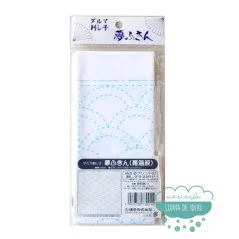 Tela Sashiko Seigaiha blanco