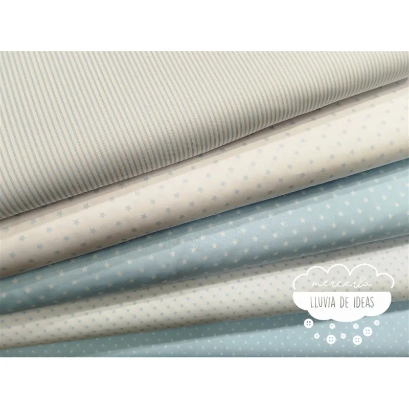 Piqué canutillo Stars Azul