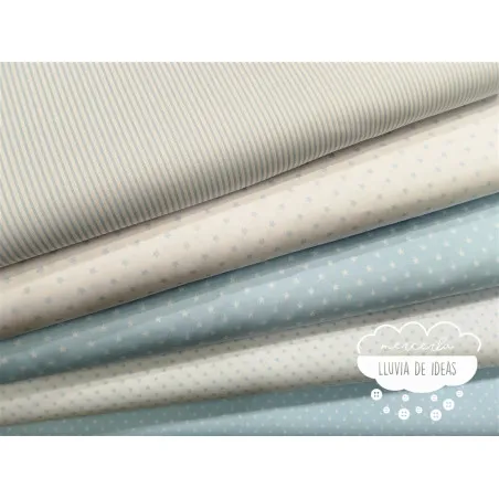 Piqué canutillo Stars Azul